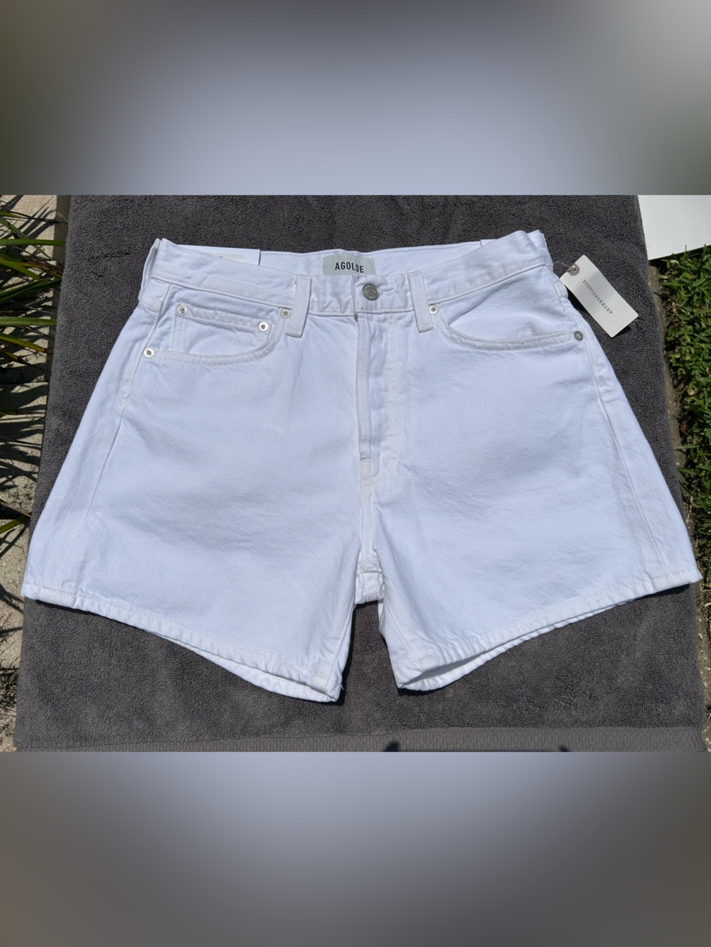 NWT🌷(27) Agolde Parker Denim Long Shorts - Picture 6 of 11